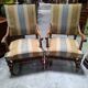 Pair of walnut armchairs – Louis XIII style – Turned and carved wood - X