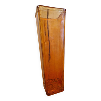 Vase en Verre Orange Année 70