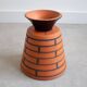 Vintage terracotta ceramic diabolo planter / flower pot