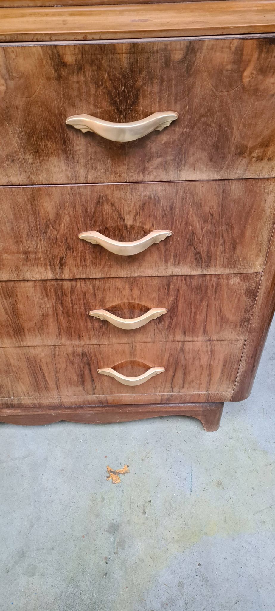 Chest of drawers veneer furniture with drawer art deco 1925 to 40