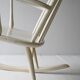 Fauteuil à bascule scandinave vintage en bois laqué blanc