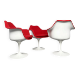 Tulip chair – swivel armchair red, by Eero Saarinen for Knoll International, Italy, 1960s