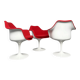 Tulip chair – swivel armchair red, by Eero Saarinen for Knoll International, Italy, 1960s