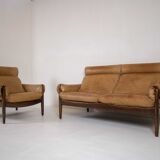 Leather living room set by Durlet