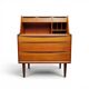 Teak secretary by A. Vodder (attributed), mirror, Denmark 1960s