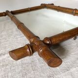 Antique wooden mirror turned bamboo style