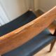 Paire de chaises scandinaves simili cuir noir