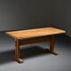 Dining table in solid elm, Les Arcs, France.