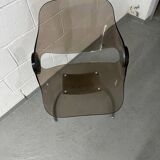 Chaise plexi acier attribué à Euro Steel