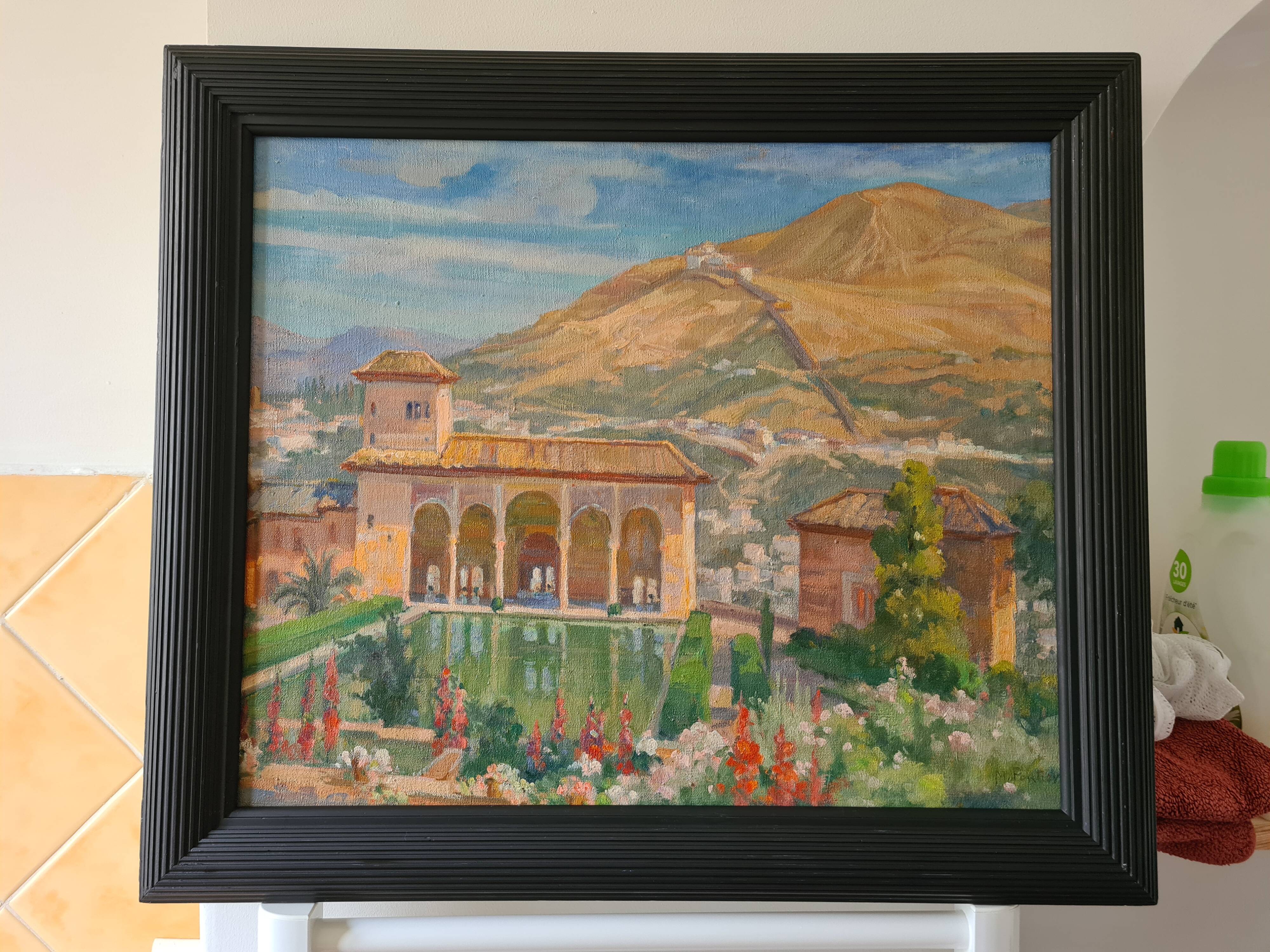 The alhambra of Granada oil by Marguerite Portier
