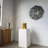 Vintage Mexican metal large mirror