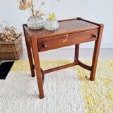 Mahogany bedside table by Jacques Hauville for Roche Bobo