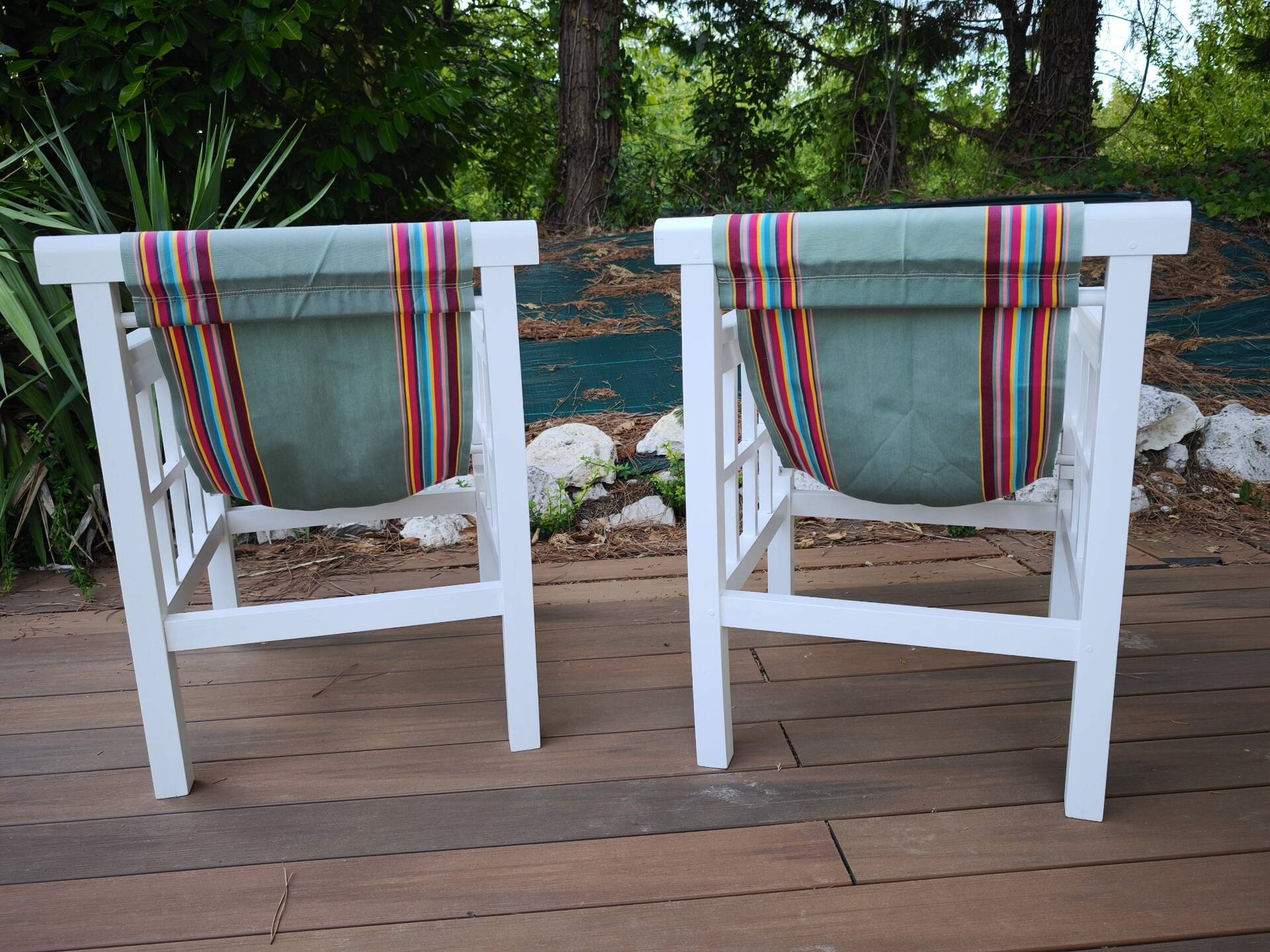 Pair of "hammock" armchairs by Robert Mallet Stevens