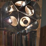 Vintage Sputnik chrome metal lamp 70s