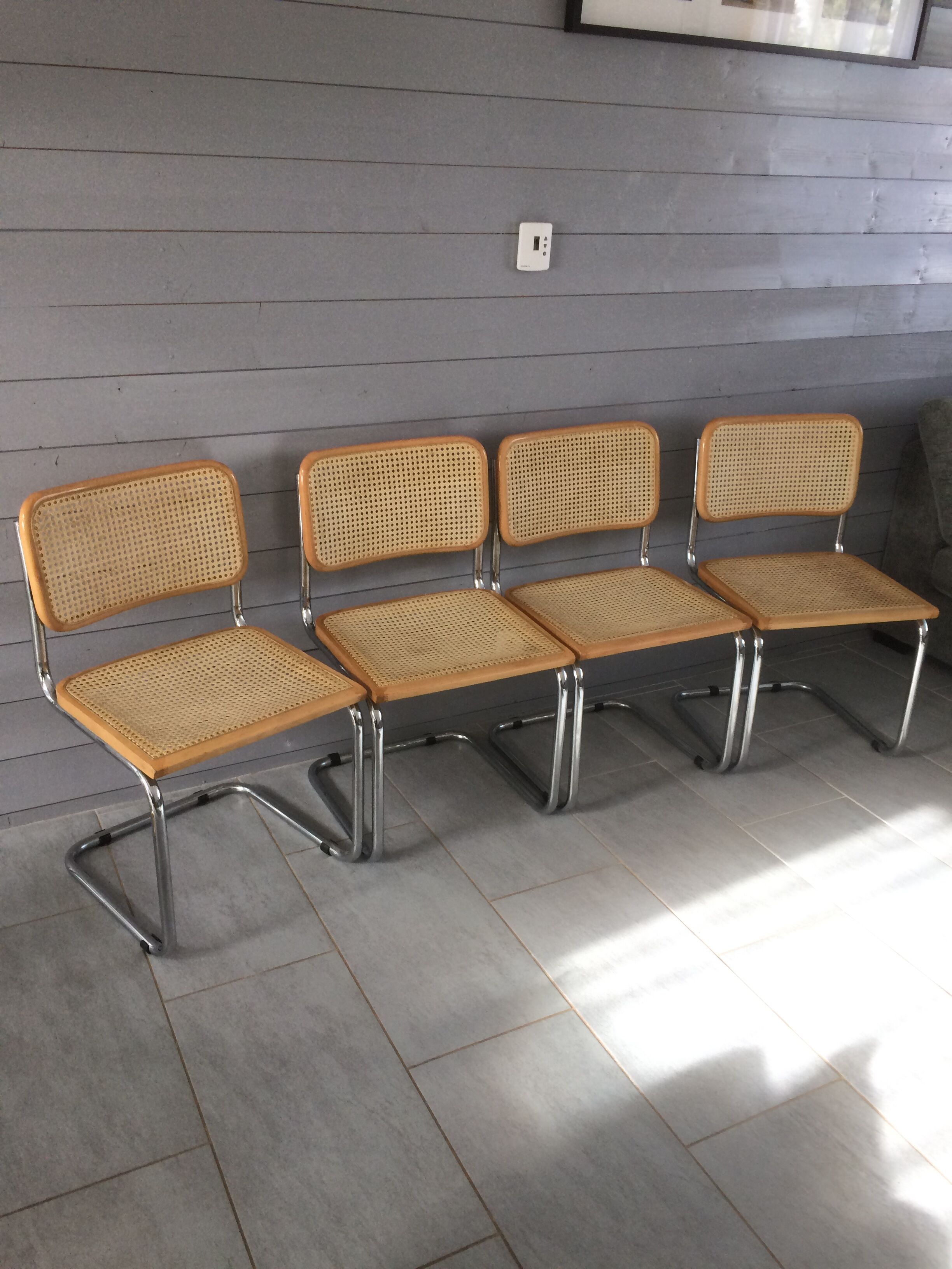 Set of 4 chairs B32 by Marcel Breuer
