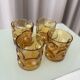 Set of 4 amber liqueur/bourbon glasses Empoli – Italy, 1970s