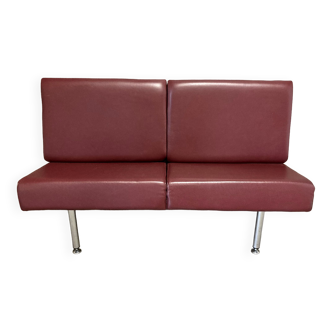 Hanging sofa entirely leather and metal Scandinavian design