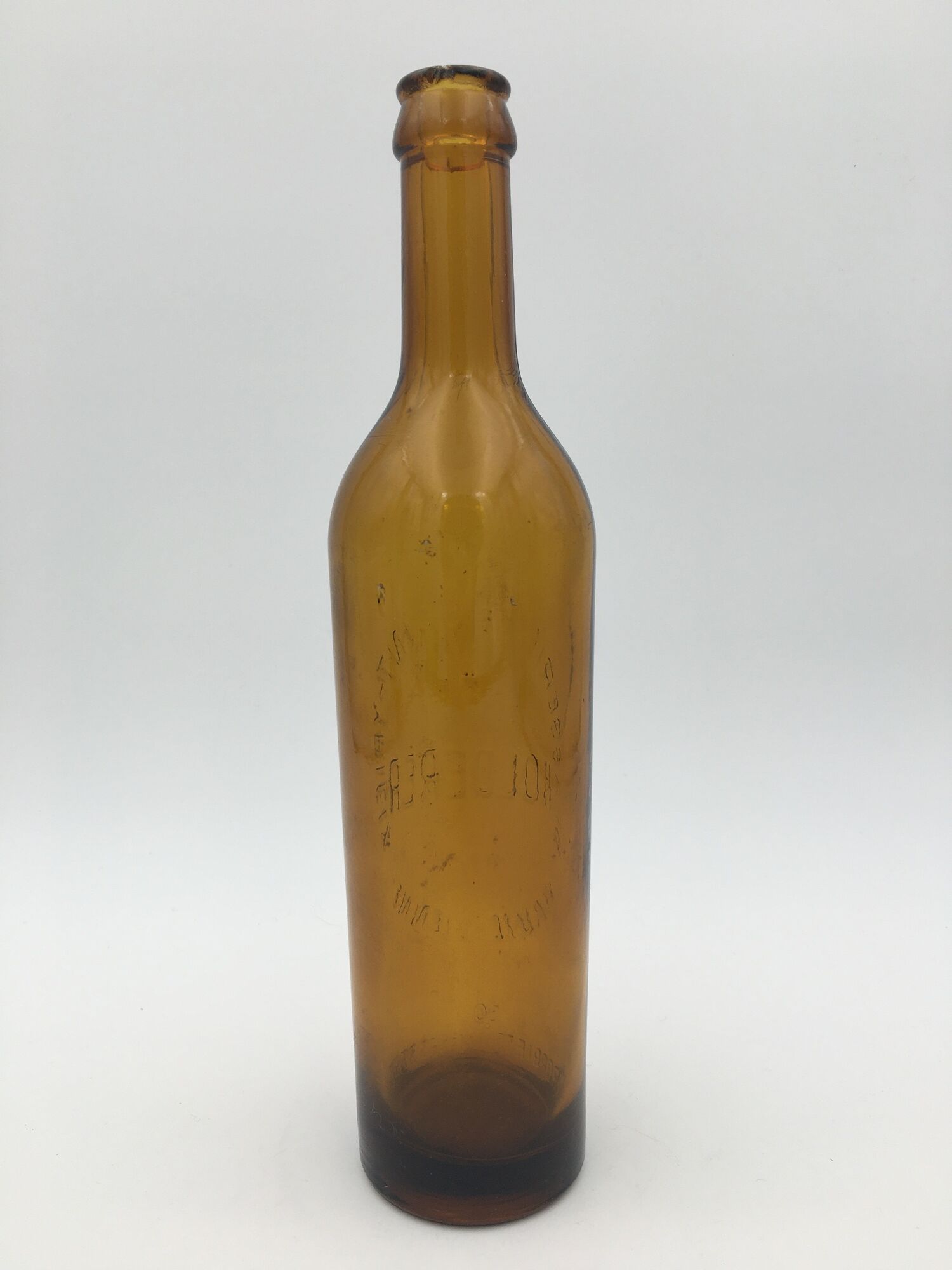 Bottle of old glass beer, Holderer Brewery (Saint Yrieix) - 20th century