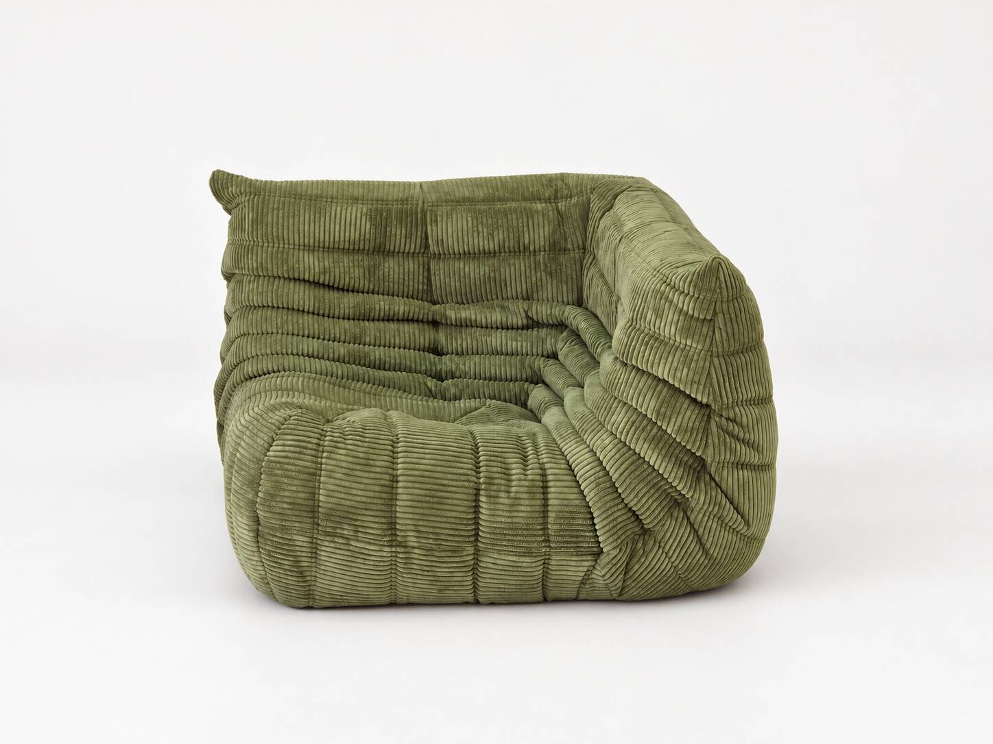 Michel Ducaroy for Ligne Roset Olive Togo 2-seat Sofa and corner seat, Set of 2