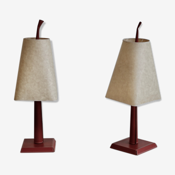 A pair of Hugues Chevalier lamps. France 90s