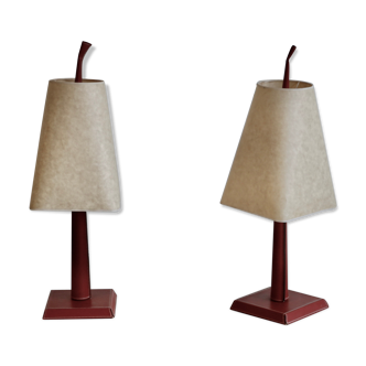 A pair of Hugues Chevalier lamps. France 90s