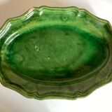 Plat centrepiece of gadroons in glazed clay from Biot 1960