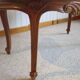 Oval coffee table - carved wood - white veined marble - Regency / Louis XV style