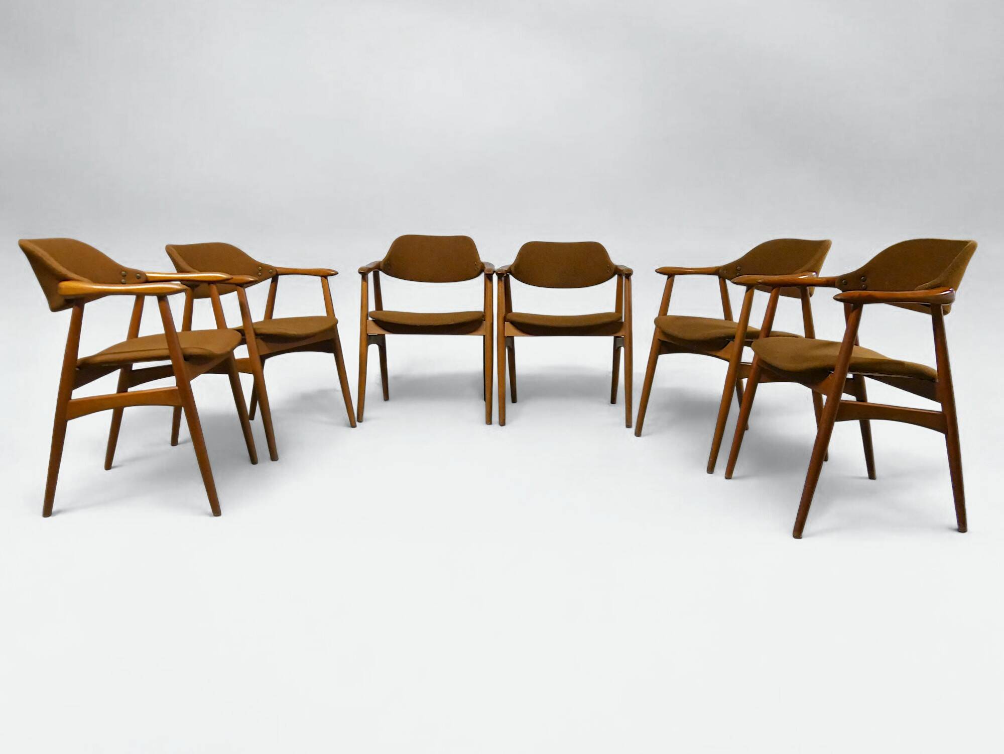 Série de 6 fauteuils danois en teck - Vintage 1960