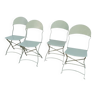 4 folding iron chairs