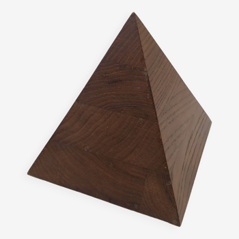 Pyramid shaped wooden box