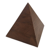 Pyramid shaped wooden box