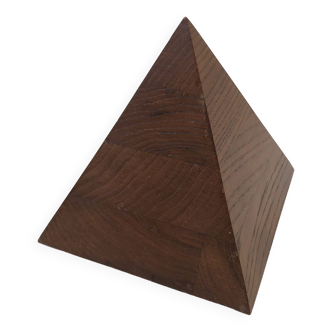 Pyramid shaped wooden box