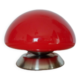 Mushroom lamp, touch-sensitive UFO in red glass