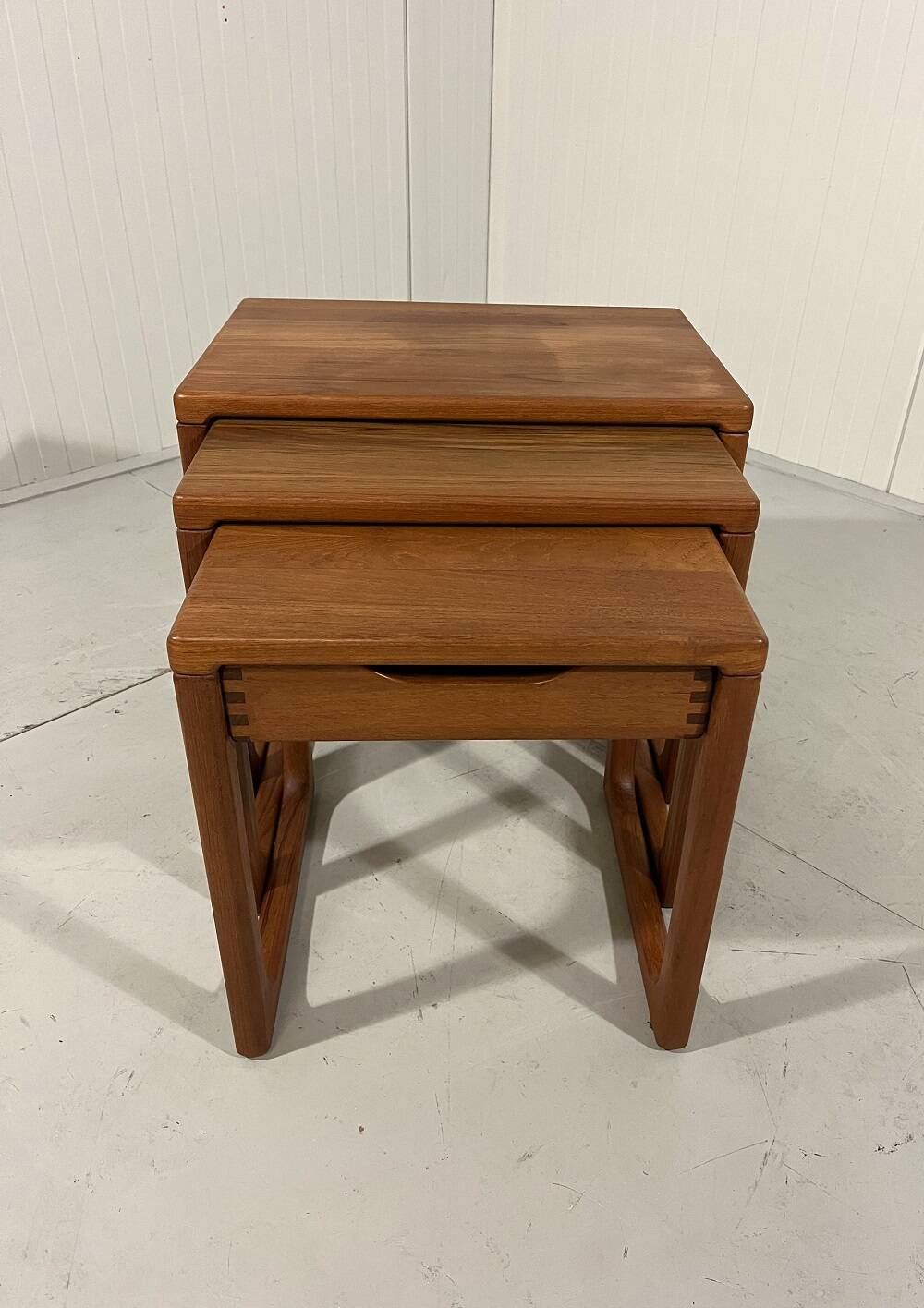 BR Gelsted teak nesting tables with drawer Denmark