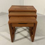 BR Gelsted teak nesting tables with drawer Denmark