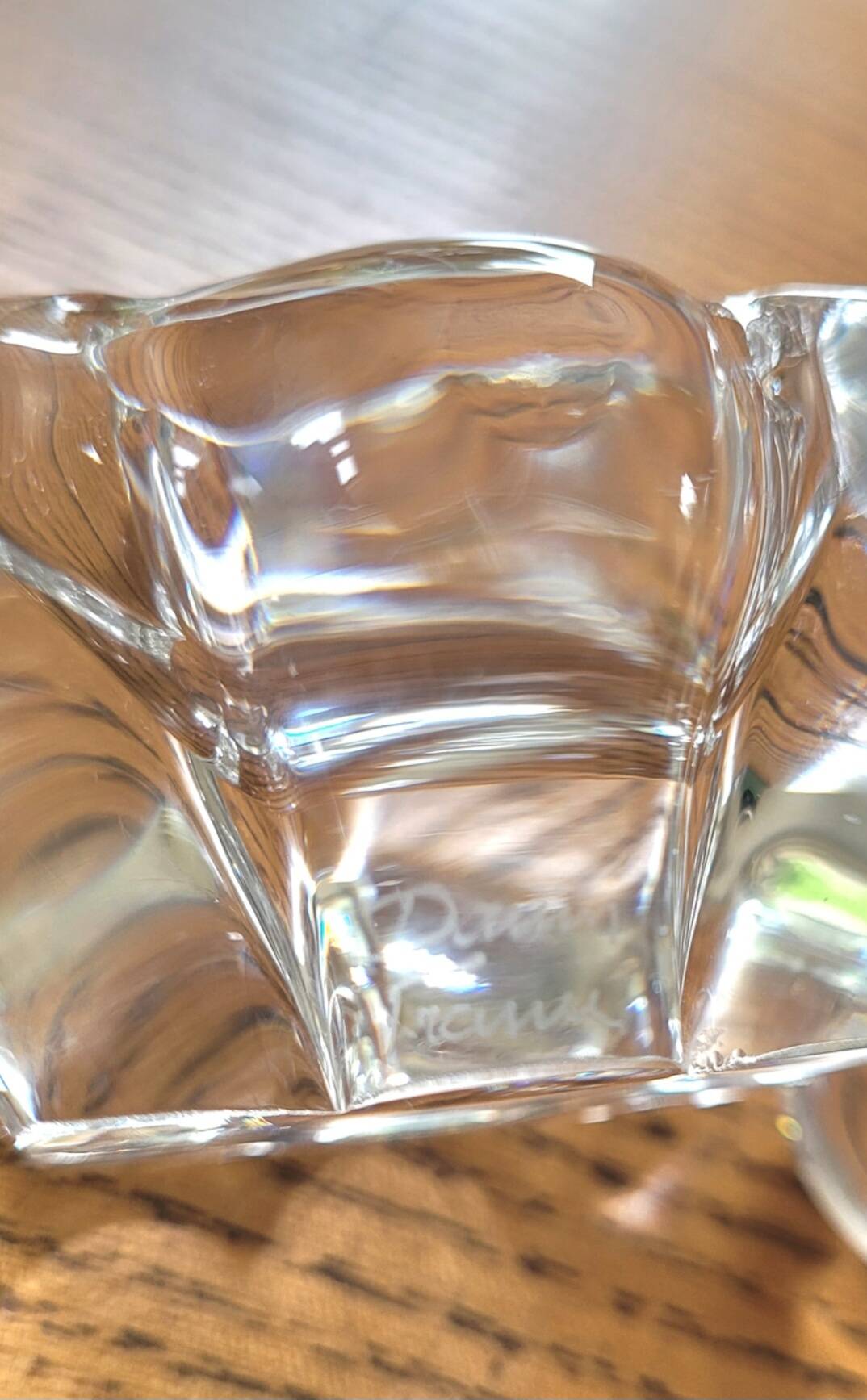 Daum France crystal salt and pepper shakers