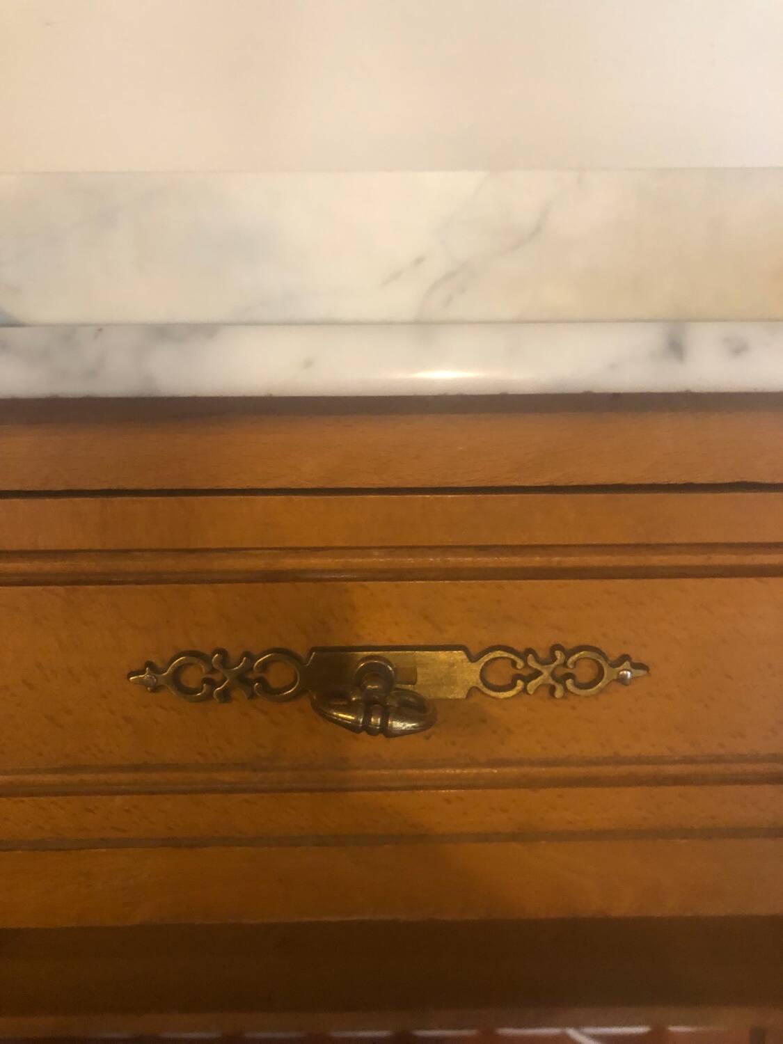 Marble dressing table and drawer