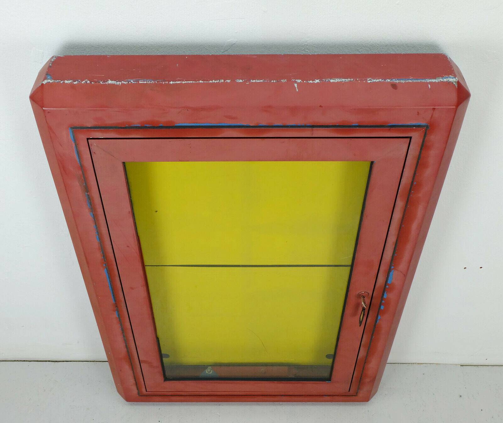 Large old showcase metal 60s 70s loft shabby gastro decoration multifunctional 2 available