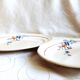 2 vintage Sarreguemines dishes, table service dishes with floral hand decoration