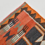 4x12 Kilim Multicolor Rare Size Pattern Kilim Rug, 113x364Cm