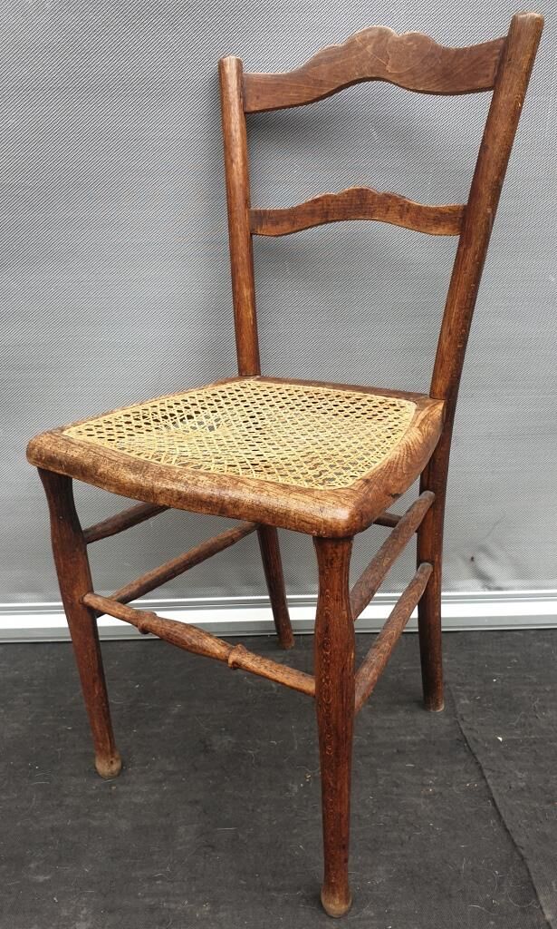 Pair chairs cans d'estaminet XIXth