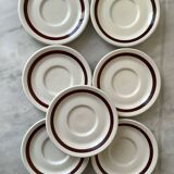 Set of 7 bistro saucers