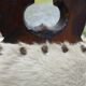 Tripod chair/stool in wood and goatskin
