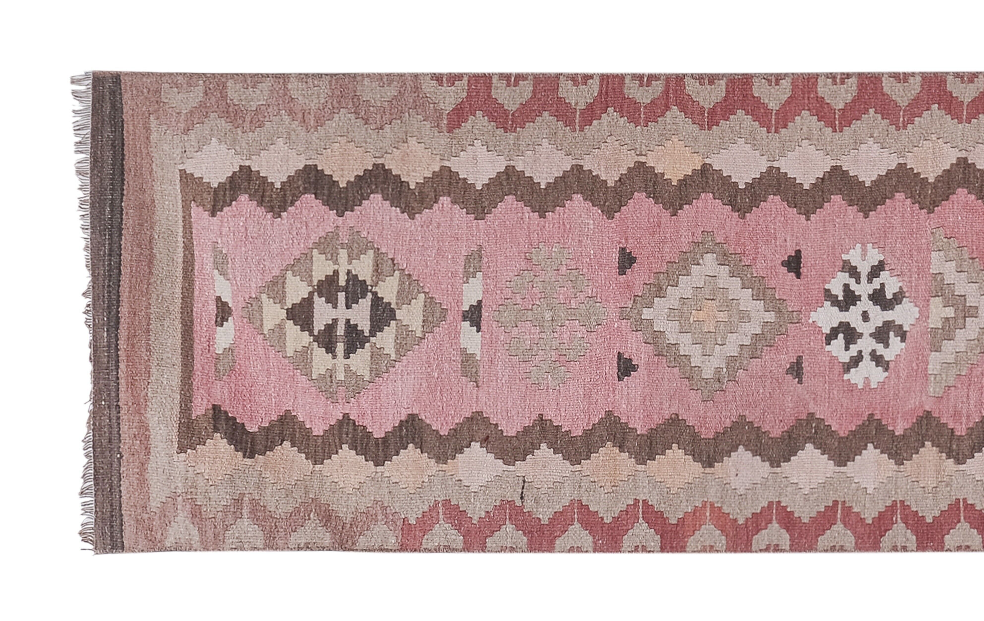 Vintage Turkish rug from Oushak, hand-woven74x358 cm