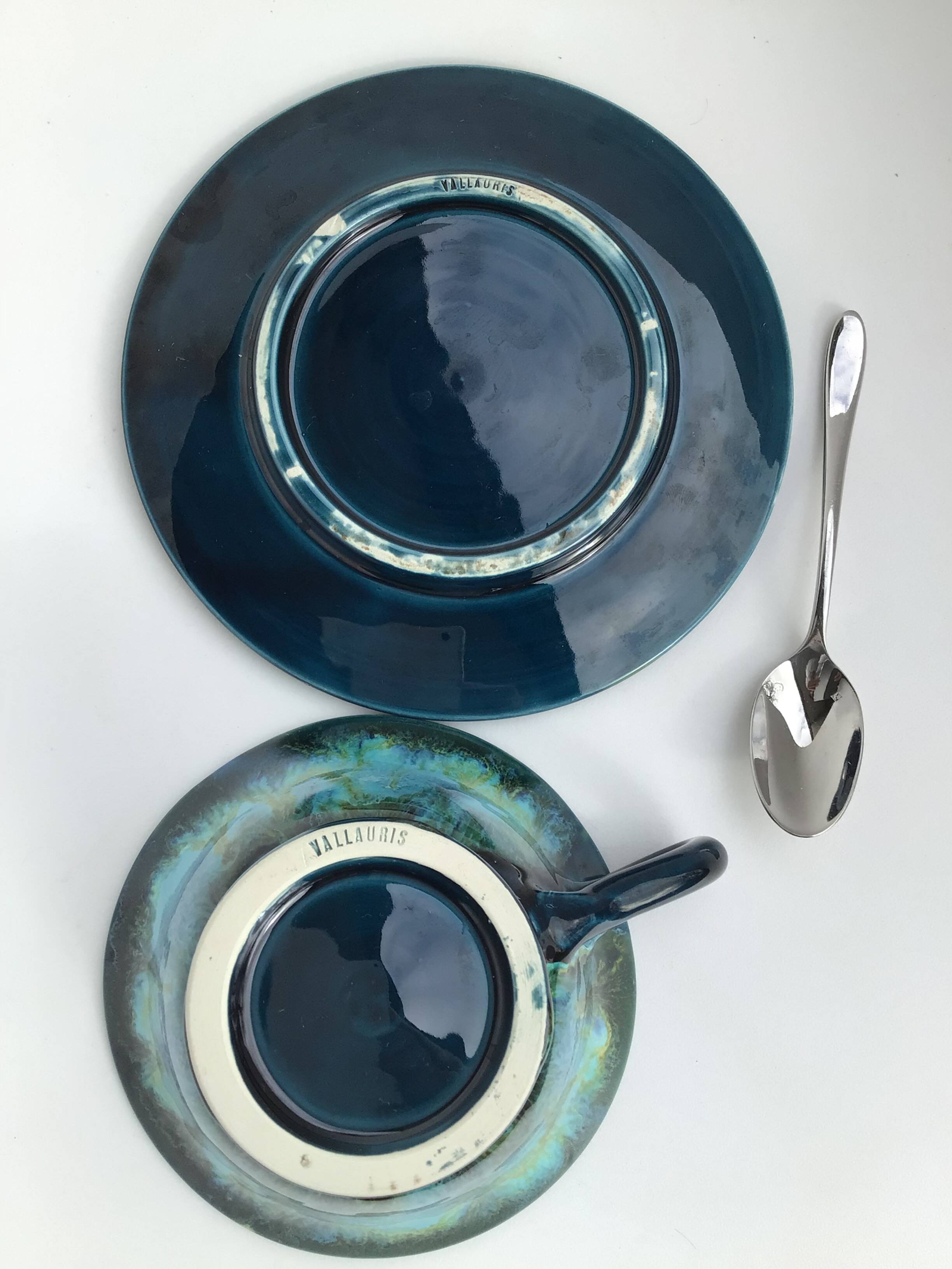 Deep blue Vallauris teacup