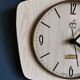 Vintage formica clock silent trapeze wall clock "Maple Electric Japy"
