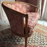 Set of Louis XVI style basket benches, 2 and 3 seats