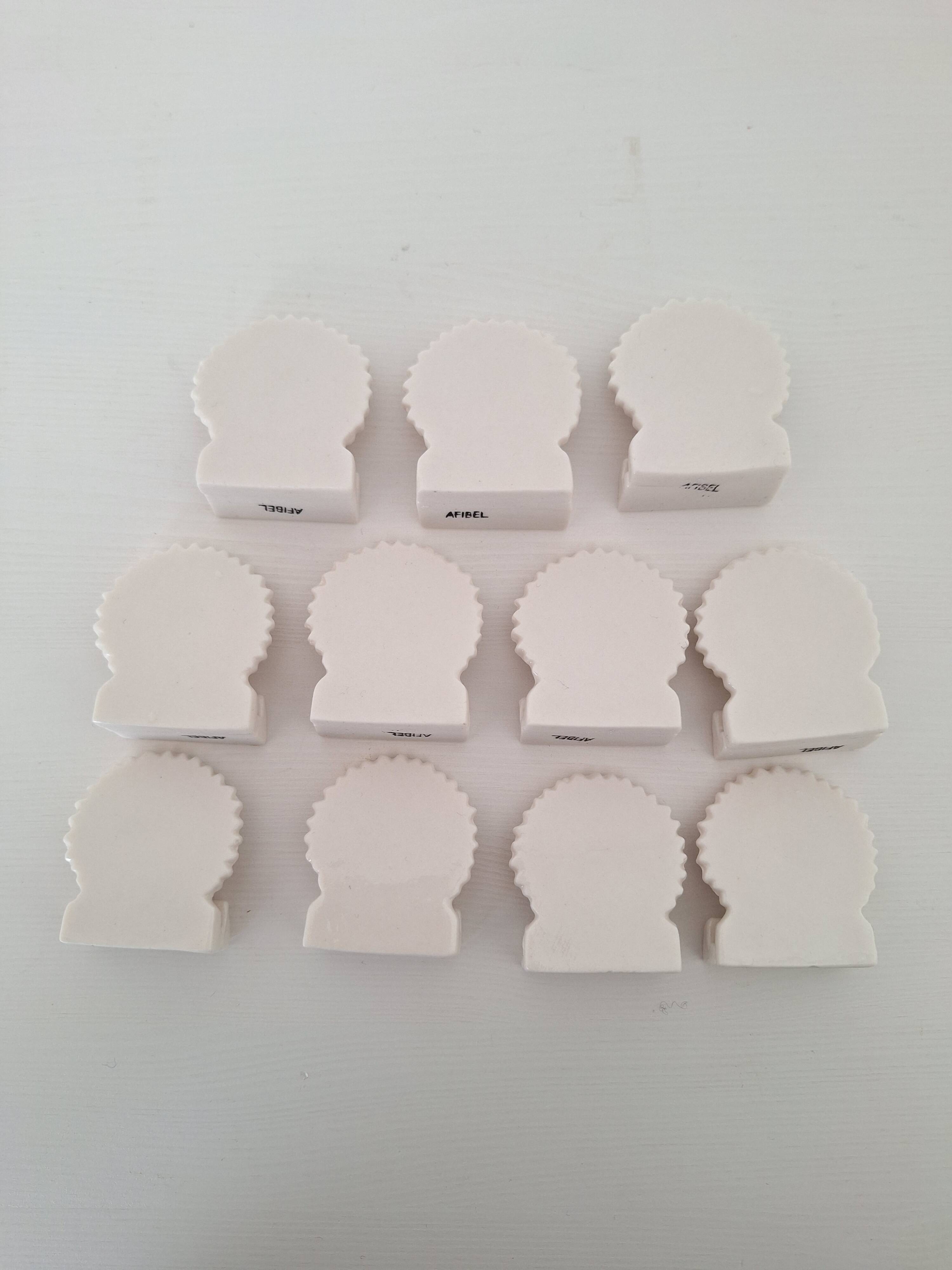 White porcelain name holder