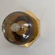 Octagonal ceiling light in brown glass and brass base by Limburg, 1960s, Germany.