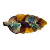 Vallauris dish in the shape of a small oak leaf